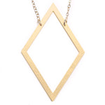 Large Diamond Necklace - High Quality, Affordable Necklace - Available in Gold and Silver - Made in USA - Brevity Jewelry