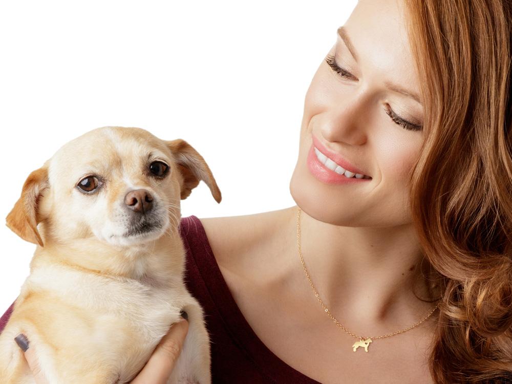 Dog Love Necklace - Animal Love - High Quality, Affordable Necklace - Available in Gold and Silver - Made in USA - Brevity Jewelry
