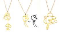 Custom Drawing Necklace - Turn Your Doodles Into A Necklace - Kid's Drawings - High Quality, Affordable, One-of-a-kind, Personalized Necklace - Available in Gold and Silver - Made in USA - Brevity Jewelry - The Pefect Gift