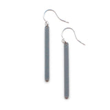 Bar Earrings - Affordable Acrylic Earrings - Yellow, Blue or Gray - Silver Chain - Made in USA - Brevity Jewelry