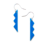 Mountain Earrings - Affordable Acrylic Earrings - Yellow, Blue or Gray - Silver Chain - Made in USA - Brevity Jewelry