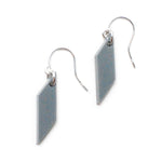 Rhombus Earrings - Affordable Acrylic Earrings - Yellow, Blue or Gray - Silver Chain - Made in USA - Brevity Jewelry