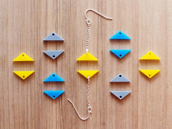Triangle Earrings  - Brevity Jewelry - Made in USA - Affordable gold and silver necklaces