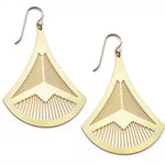 Edith Earrings - Art Deco, Great Gatsby, Jazz Age Style - High Quality, Affordable Earrings - Available in Gold and Silver - Made in USA - Brevity Jewelry