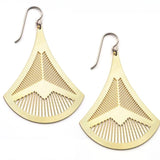 Edith Earrings - Art Deco, Great Gatsby, Jazz Age Style - High Quality, Affordable Earrings - Available in Gold and Silver - Made in USA - Brevity Jewelry