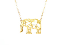 Elephant Necklace - Wireframe Origami - High Quality, Affordable Necklace - Available in Gold and Silver - Made in USA - Brevity Jewelry