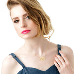 Elephant Necklace - Wireframe Origami - High Quality, Affordable Necklace - Available in Gold and Silver - Made in USA - Brevity Jewelry