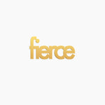 Fierce Word Charm - High Quality, Affordable, Empowering, Self Love, Mantra Individual Charm for a Custom Locket - Available in Gold and Silver - Made in USA - Brevity Jewelry