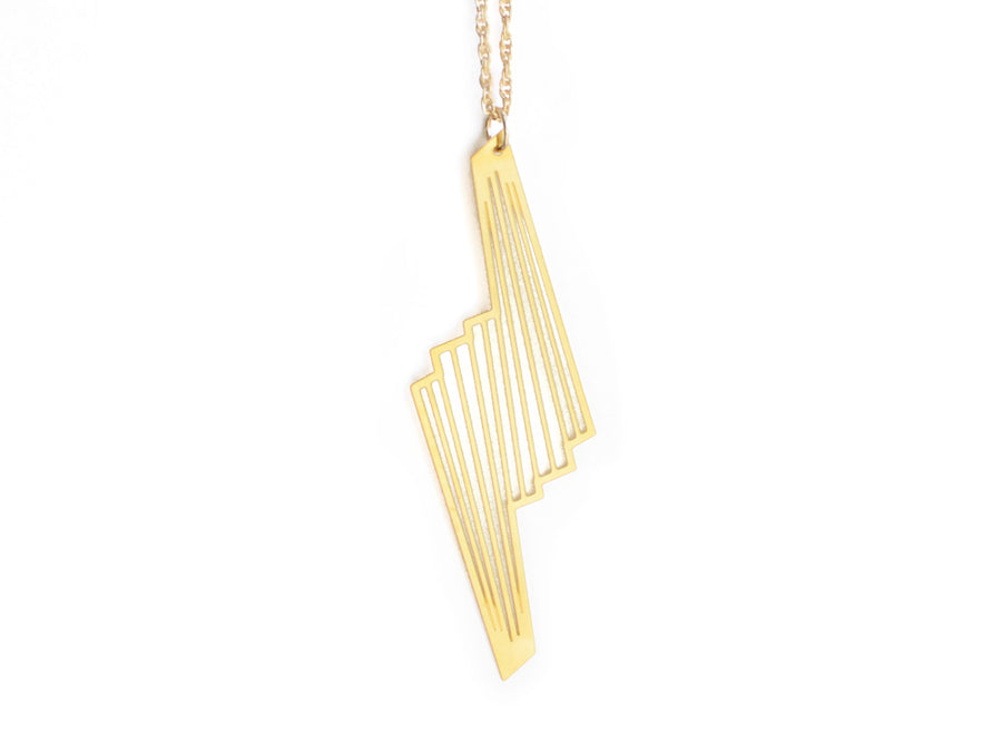 Florence Necklace - Art Deco, Great Gatsby, Jazz Age Style - High Quality, Affordable Necklace - Available in Gold and Silver - Made in USA - Brevity Jewelry