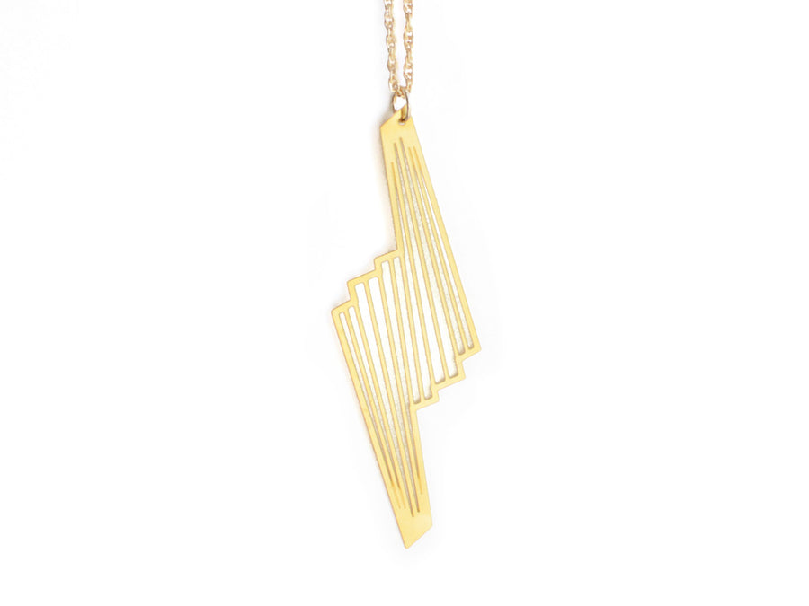 Florence Necklace - Art Deco, Great Gatsby, Jazz Age Style - High Quality, Affordable Necklace - Available in Gold and Silver - Made in USA - Brevity Jewelry