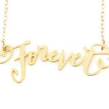 Forever Necklace - High Quality, Affordable, Endearment Nickname Necklace - Available in Gold and Silver - Made in USA - Brevity Jewelry