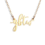 Gbtw Necklace - Texting Necklaces - High Quality, Affordable Necklace - Available in Gold and Silver - Made in USA - Brevity Jewelry