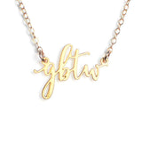 Gbtw Necklace - Texting Necklaces - High Quality, Affordable Necklace - Available in Gold and Silver - Made in USA - Brevity Jewelry
