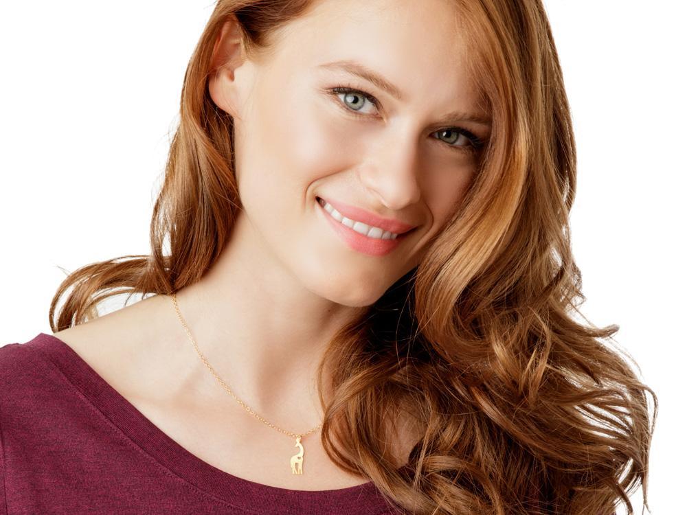 Giraffe Love  - Brevity Jewelry - Made in USA - Affordable gold and silver necklaces