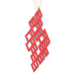 Grid Necklace - High Quality, Affordable, Geometric Necklace - Available in Black and White Acrylic, Gold, Silver, and Limited Edition Coral Powdercoat Finish - Made in USA - Brevity Jewelry