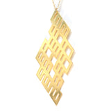 Grid Necklace - High Quality, Affordable, Geometric Necklace - Available in Black and White Acrylic, Gold, Silver, and Limited Edition Coral Powdercoat Finish - Made in USA - Brevity Jewelry