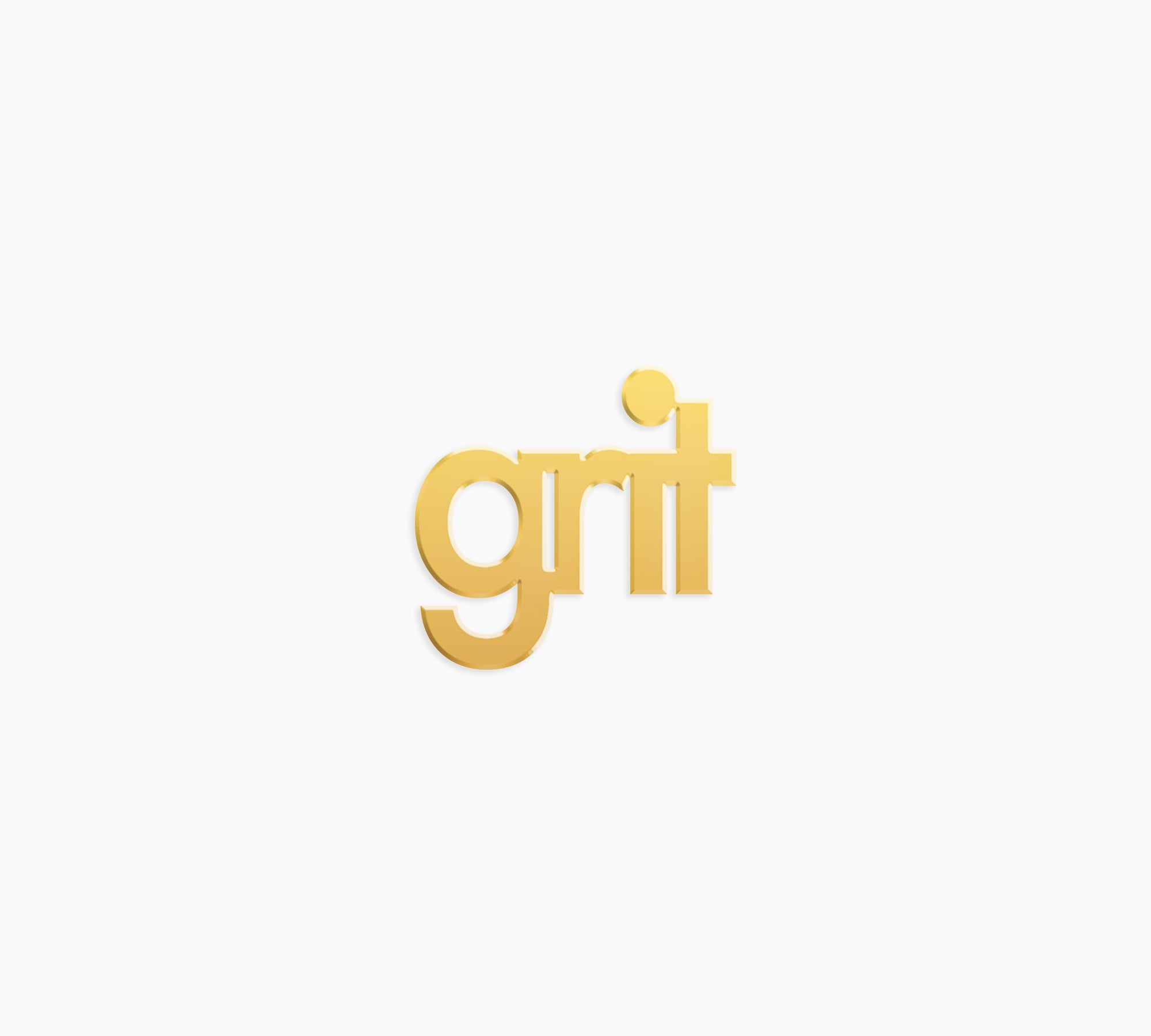 Grit Word Charm - High Quality, Affordable, Empowering, Self Love, Mantra Individual Charm for a Custom Locket - Available in Gold and Silver - Made in USA - Brevity Jewelry