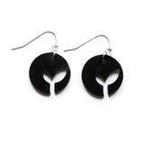 Grow Earrings - High Quality, Affordable, Geometric Earrings - Available in Black and White Acrylic, Gold, Silver, and Limited Edition Coral Powdercoat Finish - Made in USA - Brevity Jewelry