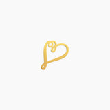 Heart Charm - High Quality, Affordable, Whimsical, Hand Drawn Individual Charms for a Custom Locket - Available in Gold and Silver - Made in USA - Brevity Jewelry