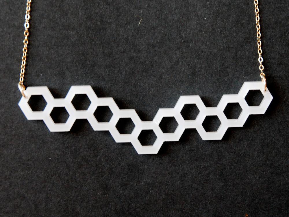 Hexagonal  - Brevity Jewelry - Made in USA - Affordable gold and silver necklaces