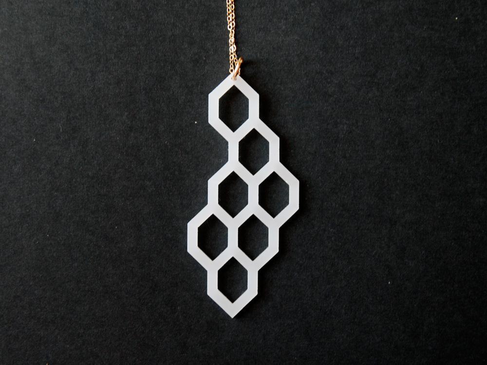 Honeycomb  - Brevity Jewelry - Made in USA - Affordable gold and silver necklaces