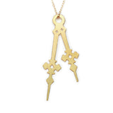 Horo 10 Necklace - High Quality, Affordable Necklace - Classic and Elegant - Clock Hand Design - Available in Gold and Silver - Made in USA - Brevity Jewelry