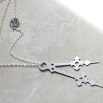 Horo 10 Necklace - High Quality, Affordable Necklace - Classic and Elegant - Clock Hand Design - Available in Gold and Silver - Made in USA - Brevity Jewelry