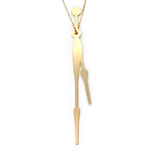 Horo 1 Necklace - High Quality, Affordable Necklace - Classic and Elegant - Clock Hand Design - Available in Gold and Silver - Made in USA - Brevity Jewelry