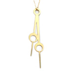 Horo 4 Necklace - High Quality, Affordable Necklace - Classic and Elegant - Clock Hand Design - Available in Gold and Silver - Made in USA - Brevity Jewelry
