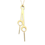 Horo 4 Necklace - High Quality, Affordable Necklace - Classic and Elegant - Clock Hand Design - Available in Gold and Silver - Made in USA - Brevity Jewelry