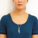 Horo 4 Necklace - High Quality, Affordable Necklace - Classic and Elegant - Clock Hand Design - Available in Gold and Silver - Made in USA - Brevity Jewelry