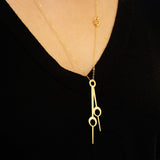 Horo 4 Necklace - High Quality, Affordable Necklace - Classic and Elegant - Clock Hand Design - Available in Gold and Silver - Made in USA - Brevity Jewelry