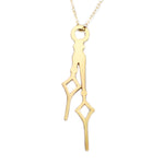 Horo 6 Necklace - High Quality, Affordable Necklace - Classic and Elegant - Clock Hand Design - Available in Gold and Silver - Made in USA - Brevity Jewelry
