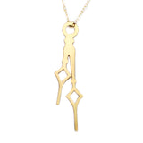 Horo 6 Necklace - High Quality, Affordable Necklace - Classic and Elegant - Clock Hand Design - Available in Gold and Silver - Made in USA - Brevity Jewelry