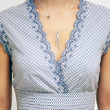 Horo 6 Necklace - High Quality, Affordable Necklace - Classic and Elegant - Clock Hand Design - Available in Gold and Silver - Made in USA - Brevity Jewelry