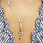 Horo 6 Necklace - High Quality, Affordable Necklace - Classic and Elegant - Clock Hand Design - Available in Gold and Silver - Made in USA - Brevity Jewelry