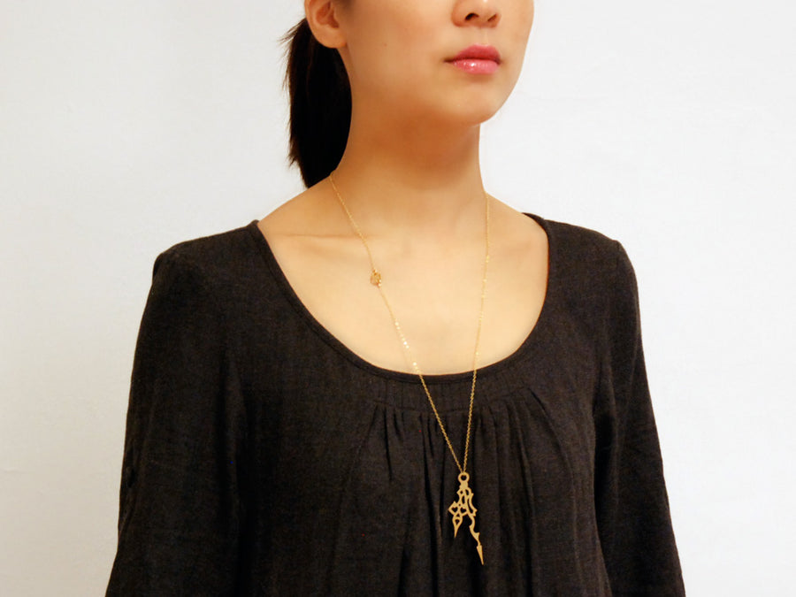 Horo 7 Necklace - High Quality, Affordable Necklace - Classic and Elegant - Clock Hand Design - Available in Gold and Silver - Made in USA - Brevity Jewelry