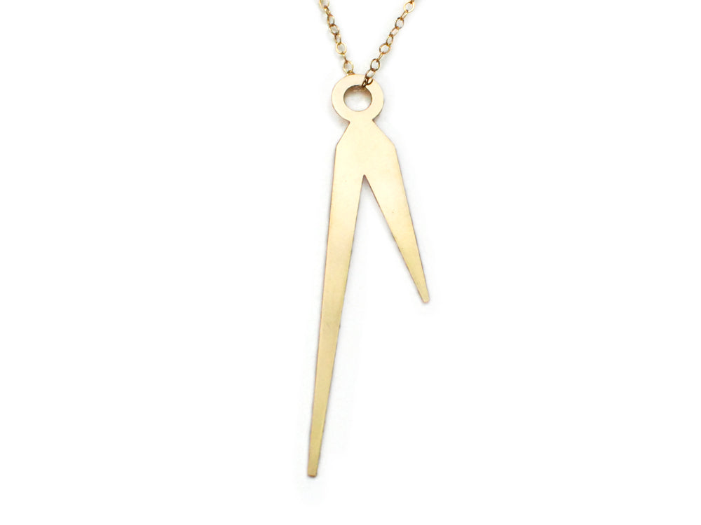 Horo 8 Necklace - High Quality, Affordable Necklace - Classic and Elegant - Clock Hand Design - Available in Gold and Silver - Made in USA - Brevity Jewelry
