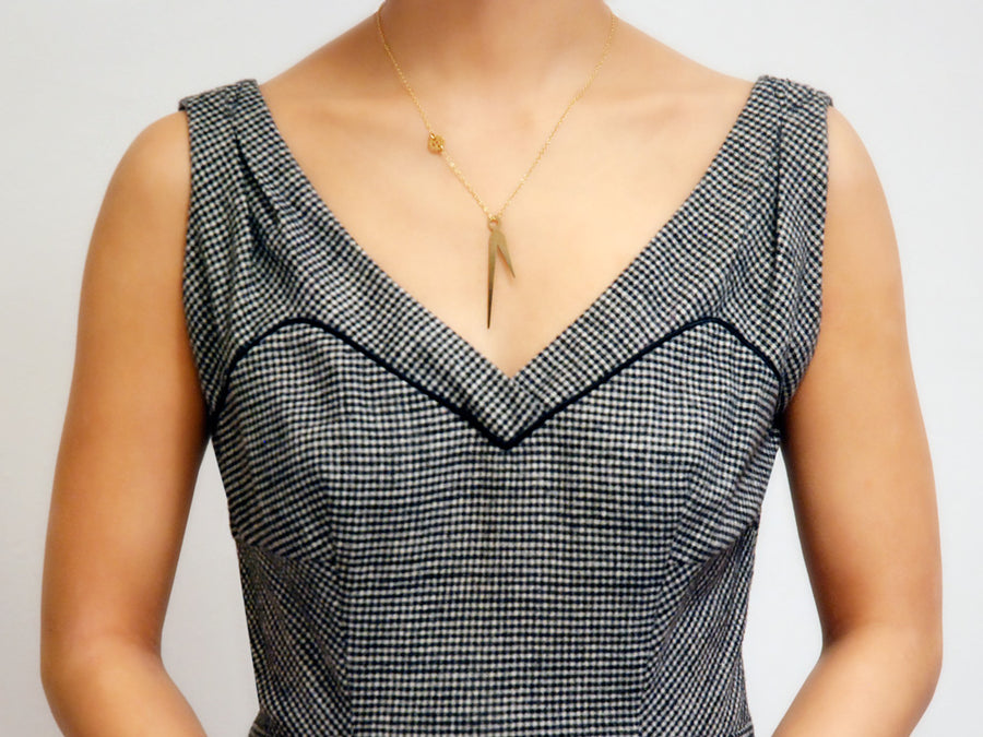 Horo 8 Necklace - High Quality, Affordable Necklace - Classic and Elegant - Clock Hand Design - Available in Gold and Silver - Made in USA - Brevity Jewelry