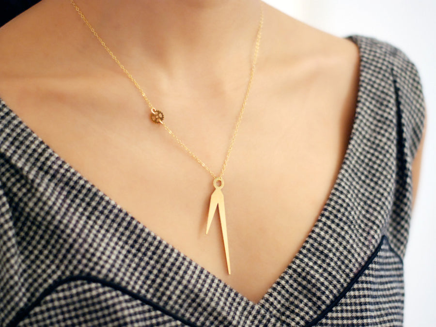Horo 8 Necklace - High Quality, Affordable Necklace - Classic and Elegant - Clock Hand Design - Available in Gold and Silver - Made in USA - Brevity Jewelry