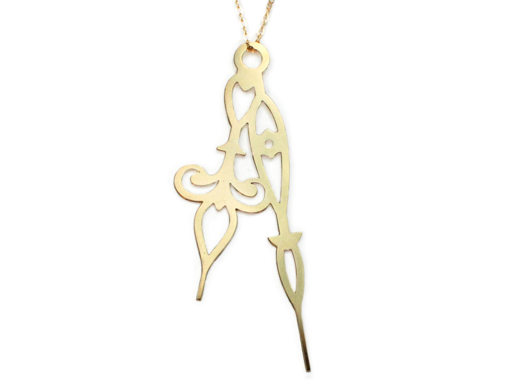 Horo 9 Necklace - High Quality, Affordable Necklace - Classic and Elegant - Clock Hand Design - Available in Gold and Silver - Made in USA - Brevity Jewelry