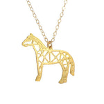 Horse Necklace - Wireframe Origami - High Quality, Affordable Necklace - Available in Gold and Silver - Made in USA - Brevity Jewelry