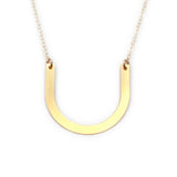 Large Horseshoe Necklace - High Quality, Affordable Necklace - Available in Gold - Made in USA - Brevity Jewelry