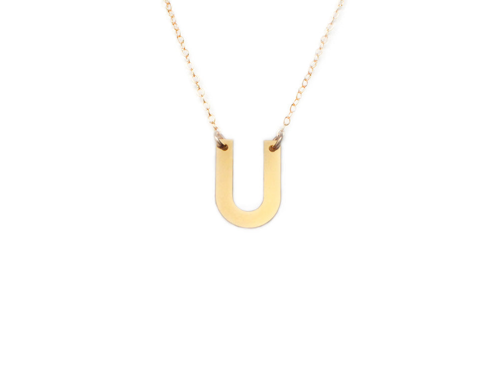 Small Horseshoe Necklace - High Quality, Affordable Necklace - Available in Gold - Made in USA - Brevity Jewelry