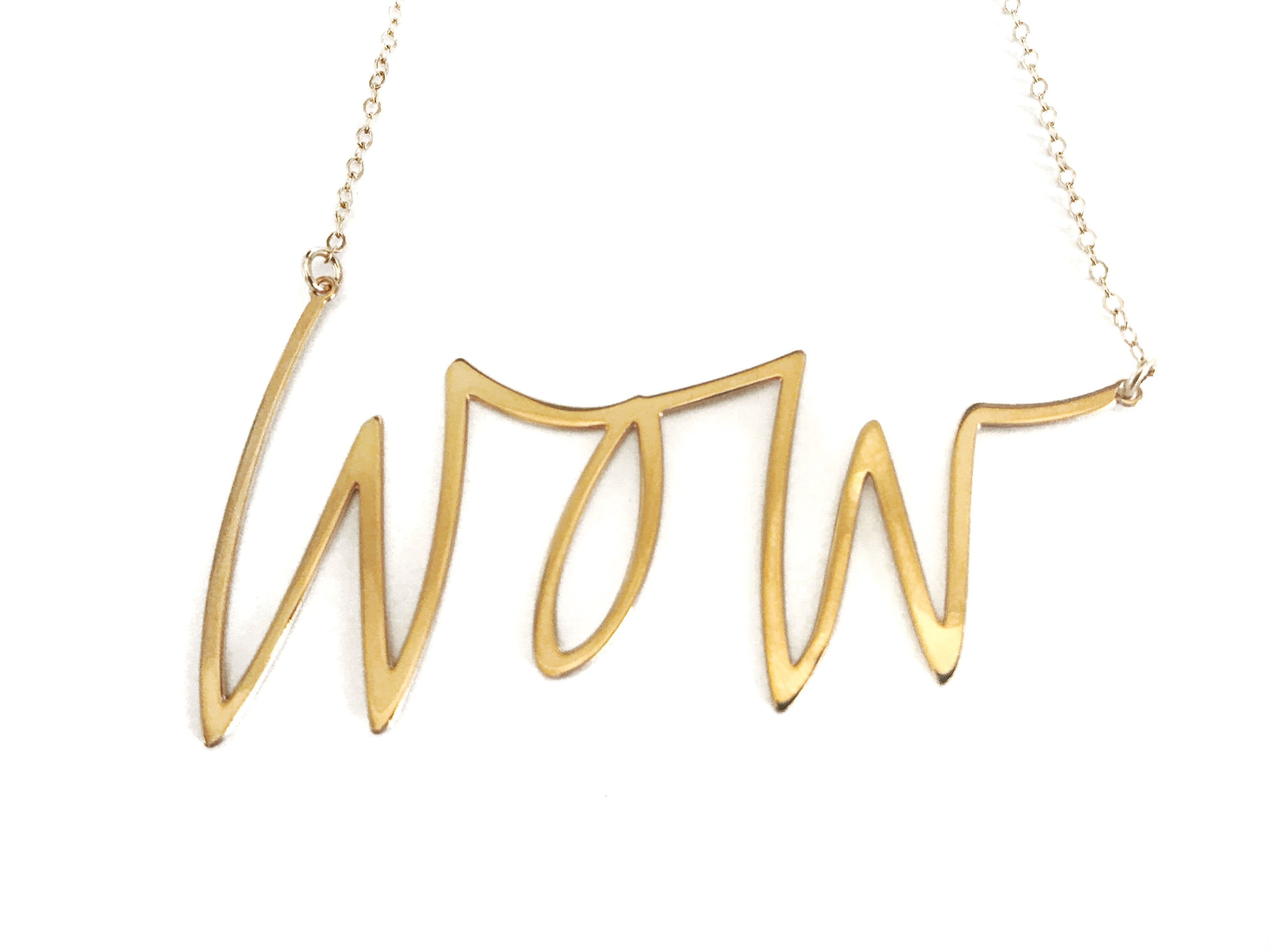 Wow - Large Necklace - Brevity Jewelry - Made in USA - Affordable Gold and Silver Jewelry