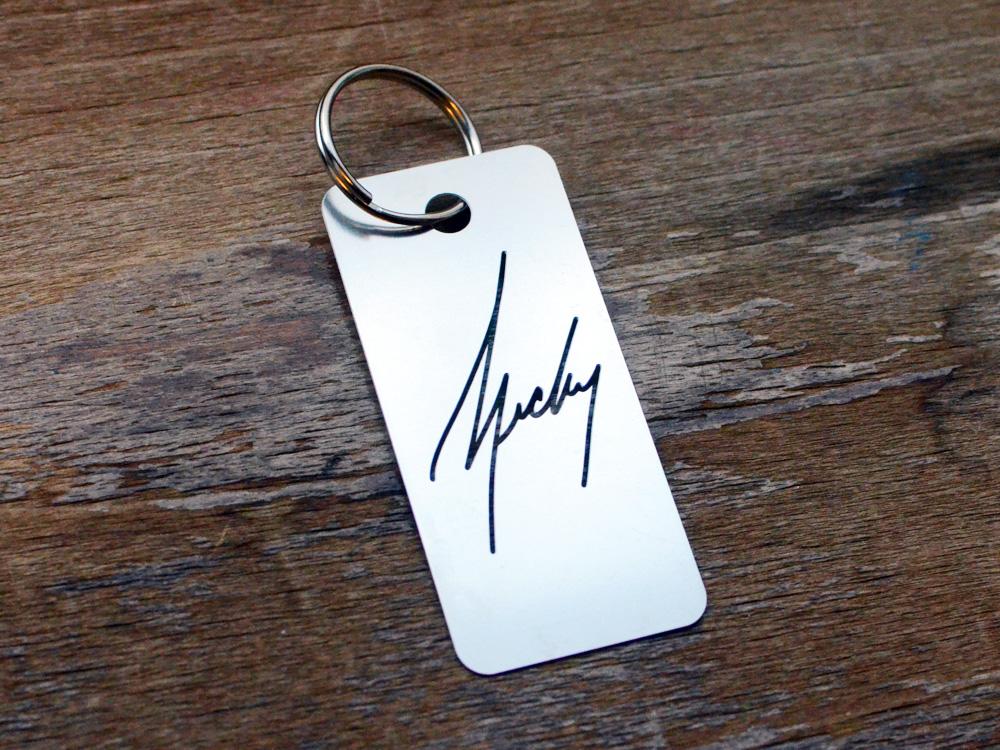 Signature Key Chain - Made From Your Handwriting or Signature - High Quality, Affordable, One-of-a-kind, Personalized Key Chain - Available in Gold and Silver - Made in USA - Brevity Jewelry - The Pefect Gift