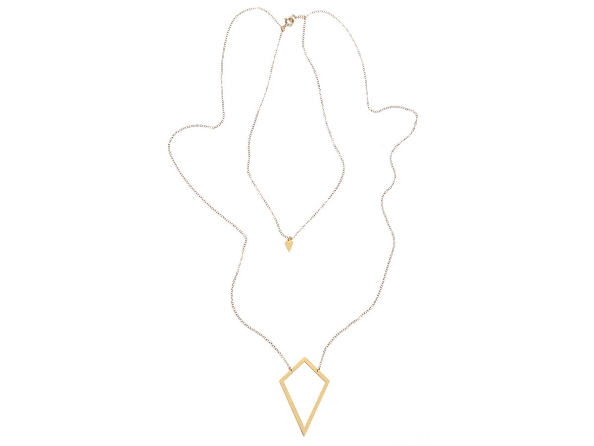 Pair of Kites Necklace - High Quality, Affordable Necklace - Available in Gold and Silver - Made in USA - Brevity Jewelry