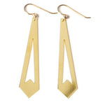 Lena Earrings - Art Deco, Great Gatsby, Jazz Age Style - High Quality, Affordable Earrings - Available in Gold and Silver - Made in USA - Brevity Jewelry