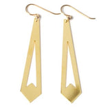 Lena Earrings - Art Deco, Great Gatsby, Jazz Age Style - High Quality, Affordable Earrings - Available in Gold and Silver - Made in USA - Brevity Jewelry