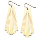 Lillian Earrings - Art Deco, Great Gatsby, Jazz Age Style - High Quality, Affordable Earrings - Available in Gold and Silver - Made in USA - Brevity Jewelry